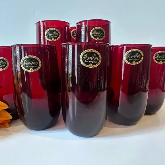 Anchor Hocking - Royal Ruby - Tumblers - Set of 8 - NWT - 5” Tall - 12 oz. - NWT - Picture 4 of 5